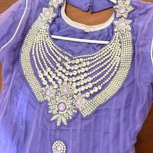 Indian Anarkali dress (please note-one Diamond is not in the dress)